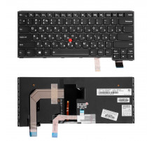 Клавиатура для ноутбука Lenovo Thinkpad S3, Yoga 14 Yoga S3-14 Series. Плоский Enter. Черная, с рамкой. С подсветкой. PN: 00WH763.