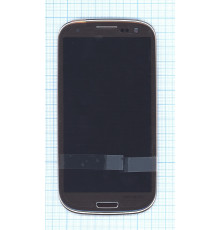 Дисплей для Samsung Galaxy S3 GT-I9300 Brown коричневый с рамкой