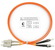 Cabeus FOP-62-SC-ST-1m Шнур оптический duplex SC-ST 62,5/125 mm 1м LSZH