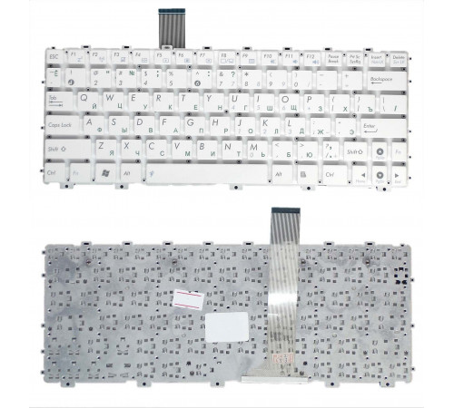 Клавиатура для ноутбука Asus Eee PC 1011, 1015, 1018, X101 белая, без рамки