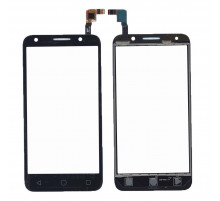 Сенсорное стекло (тачскрин) для Alcatel One Touch Pixi 4 5045D черное