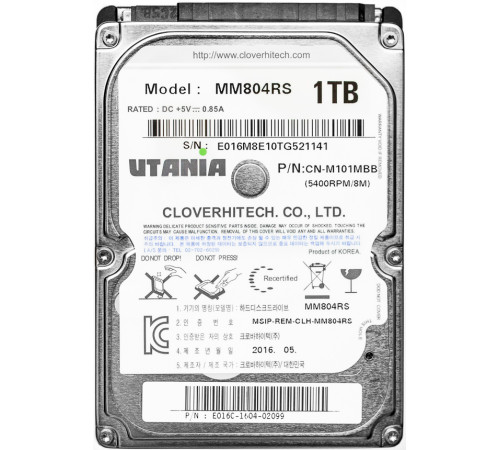 Жесткий диск HDD 2,5 1TB UTANIA MM804RS