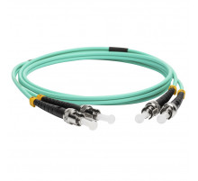 Патч-корд оптический , дуплексный, ST/PC-ST/PC, OM3, LSZH, 5.0 м LAN-2ST-2ST/OM3-5.0