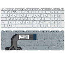 Клавиатура для ноутбука HP Pavilion 15-e, 15-n, 15t-e, 15t-n, 15z-e, 15z-n, 250 G3, 255 G3, 256 G3 белая, без рамки