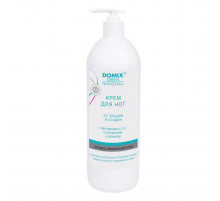 Domix Green Professional Крем для ног от трещин и ссадин с витамином F, E, D-пантенолом и коллоидным серебром, 1000 мл