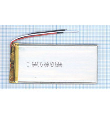 Аккумулятор Li-Pol (батарея) 5*56*115мм 3pin 3.7V/5000mAh