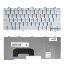 Клавиатура для ноутбука Lenovo IdeaPad S12 Series. Плоский Enter. Белая, без рамки. PN: 25-008393.