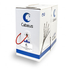 Cabeus UTP-4P-Cat.5e-SOLID-LSZH-RD Кабель витая пара UTP (U/UTP), категория 5e, 4 пары (24 AWG), одножильный, красный, LSZH (Low Smoke Zero Halogen) (