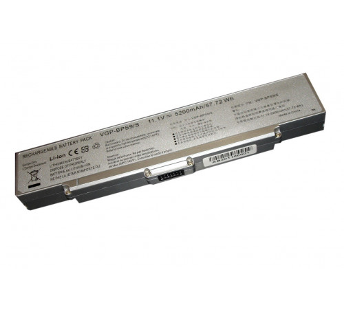 Аккумулятор для Sony VGN-AR, VGN-NR, VGN-SZ, BPS9, 4400mAh, 11.1V серебряный, OEM