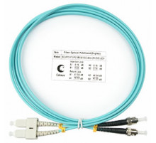 Cabeus FOP-50-SC-ST-2m Шнур оптический duplex SC-ST 50/125 mm OM3 2м LSZH