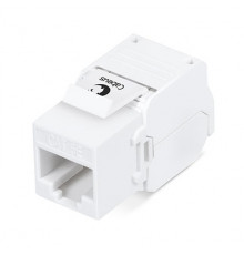 Cabeus KJ-RJ45-Cat.5e-180-Toolless Вставка Keystone Jack RJ-45(8P8C), 180 градусов, категория 5e, без инструмента Toolless, белая KJ-RJ45-Cat.5e-180-T