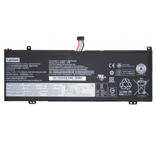 Аккумулятор для Lenovo ThinkBook 13S-14IWL, 13s-20, 14S-IWL/IML/ARE (L18C4PF0, L18M4PF0), 45Wh, 2964mAh, 15.36V