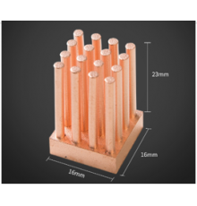 Медный  радиатор 16х16х23 мм