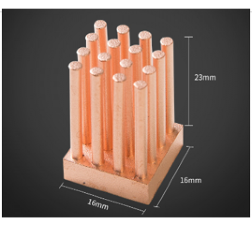 Медный  радиатор 16х16х23 мм
