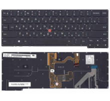 Клавиатура для ноутбука Lenovo ThinkPad X1 Carbon Gen 2 2014 черная, с подсветкой