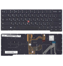 Клавиатура для ноутбука Lenovo ThinkPad X1 Carbon Gen 2 2014 черная, с подсветкой