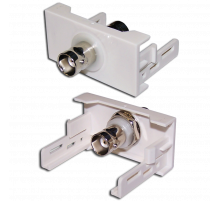 Розетка Mosaic 22.5x45 с BNC-адаптером BC-009, белая,   LAN-WA-LP-BNC-WH
