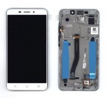Дисплей для Asus ZenFone 3 Laser ZC551KL белый с рамкой