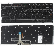 Клавиатура для ноутбука Lenovo IdeaPad Yoga 2 Pro 13 черная, с подсветкой
