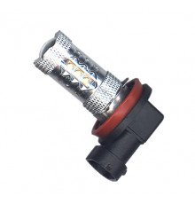 Светодиодная автолампа H11 - Cree 16Led + Линза white (1шт.) 80W