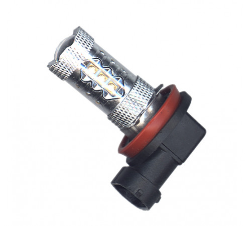 Светодиодная автолампа H11 - Cree 16Led + Линза white (1шт.) 80W