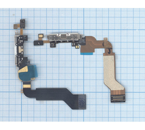 Шлейф разъема питания для iPhone 4S белый