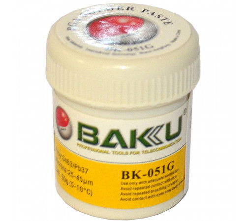 Паста паяльная BAKU BK-051G, 50 гр., банка