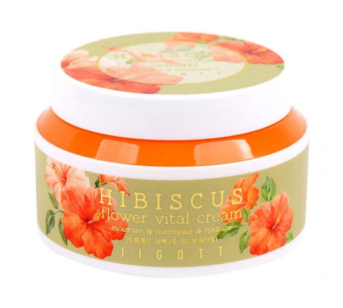 Jigott Крем для лица с экстрактом гибискуса / Hibiscus Flower Vital Cream, 100 мл