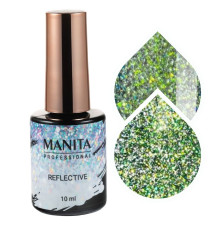 Manita Professional Гель-лак для ногтей светоотражающий с хлопьями юки / Multichrome Reflective №06, 10 мл