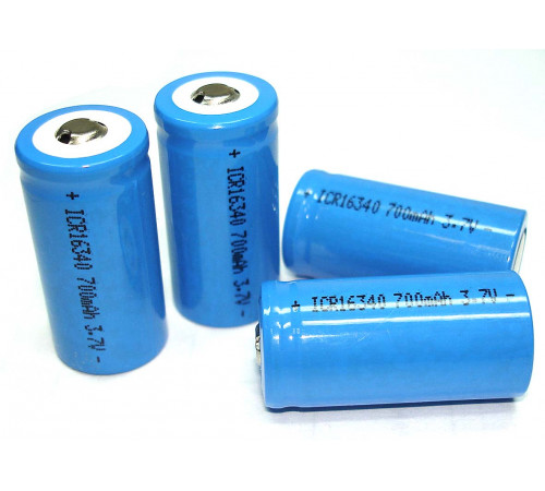 Аккумулятор Li-Ion 16340 ICR16340 700mAh 3.7V 7.4Wh