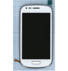 Дисплей для Samsung Galaxy S3 III mini GT-I8190 белый с рамкой