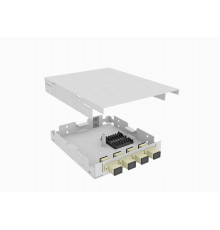 Кросс оптический, настенный, 4 SC/PC адаптера, многомодовый MM 50/125 (OM2), укомплектованный, TopLAN