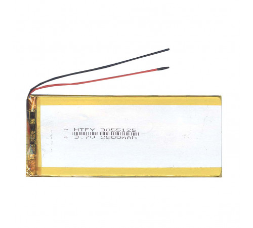 Аккумулятор Li-Pol (батарея) 3*55*125мм 2pin 3.7V/2800mAh