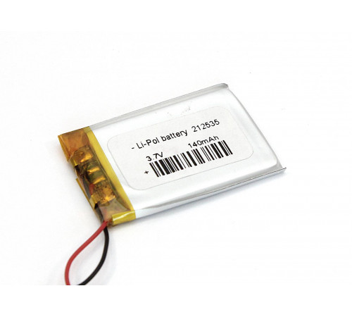 Аккумулятор Li-Pol (батарея) 2.1*25*35мм 2pin 3.7V/140mAh