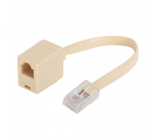 Переходник с порта RJ-45 на порт RJ-12, длина шнура 10 см  -AD4512-L