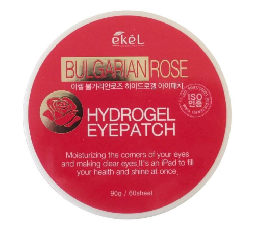 Ekel Гидрогелевые патчи для глаз с экстрактом болгарской розы / Bulgarian Rose Hydrogel Eye Patch, 60 шт.