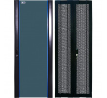 Комплект дверей 42U 800мм черный передняя-стекло задняя-распашная перф. -CBB-DR42-8x-S-GP