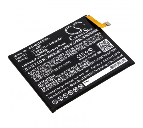 Аккумулятор CS-NKT620SL LC-620 для Nokia 6.2  3.85V / 3400mAh / 13.09Wh