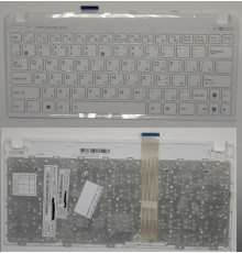 Клавиатура для ноутбука Asus Eee PC 1011, 1015, 1018, X101 белая, с рамкой