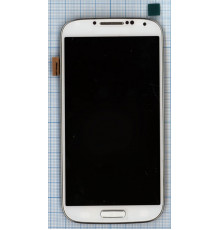 Дисплей для Samsung Galaxy S4 GT-I9500 белый с рамкой