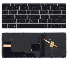 Клавиатура для ноутбука HP EliteBook 820 G4 725 G4 черная с подсветкой и указателем