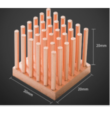Медный  радиатор 24х24х20 мм