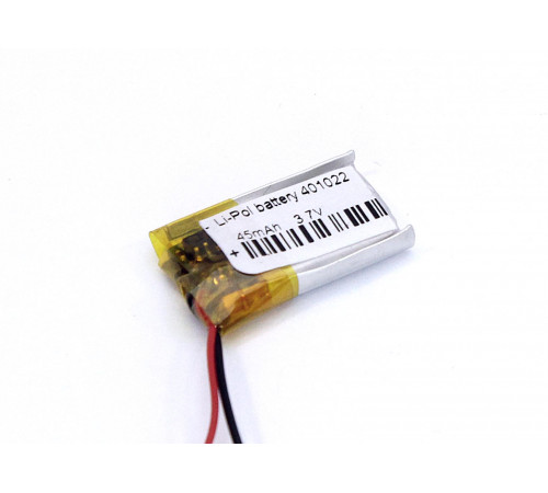 Аккумулятор Li-Pol (батарея) 4*10*22мм 2pin 3.7V/45mAh