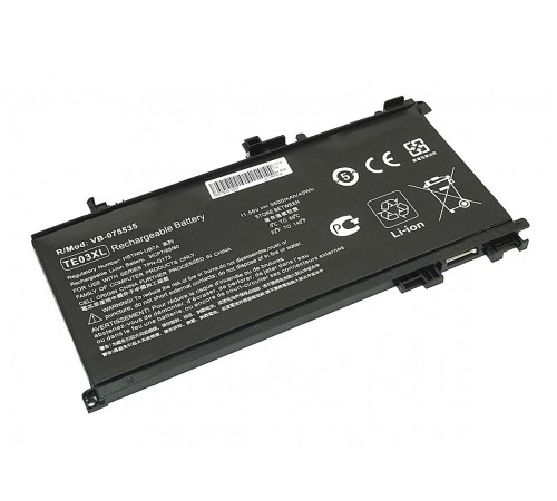 Аккумуляторная батарея для ноутбука HP TPN-Q173 (TE03-3S1P) 11,55V 3500mAh OEM черная