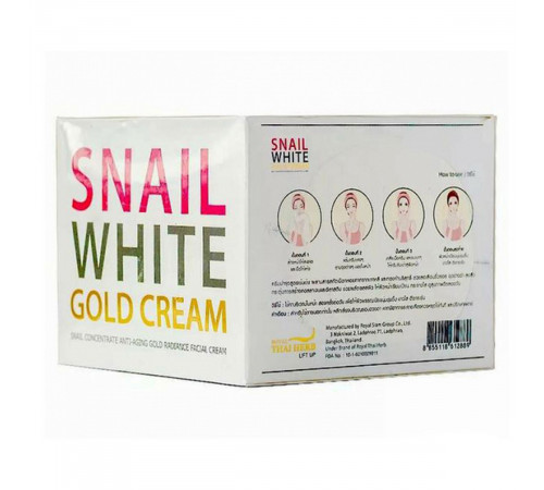 Royal Thai Herb Крем для лица с муцином улитки с антивозрастным и лифтинг-эффектом / Snail White Gold Cream, 50 мл