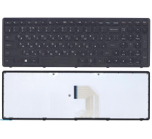 Клавиатура для ноутбука Lenovo IdeaPad Z500, P500 черная, рамка черная