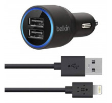 Автомобильная зарядка 2xUSB для Apple iPhone 5/5S/5C 20W (5V 4.2A) черная Belkin
