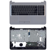 Клавиатура для ноутбука HP Pavilion 250 G4 G5, 255 G4, 15-af серебристая топ-панель