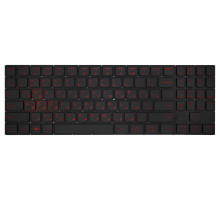 Клавиатура для ноутбука Lenovo Y520, Y520-15IKB черная (кнопки красные), без рамки