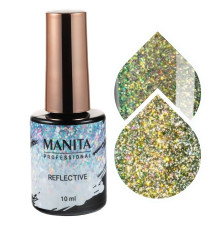 Manita Professional Гель-лак для ногтей светоотражающий с хлопьями юки / Multichrome Reflective №05, 10 мл